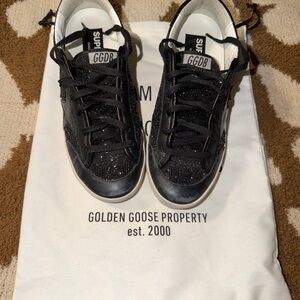 Golden Goose Black Sparkle Sneakers